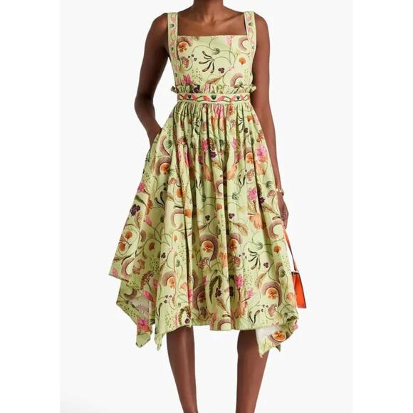 Agua by Agua Bendita Lunatus Habitat Midi Dress Embellished Cotton S - Picture 15 of 16